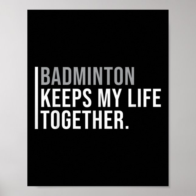 Poster Citação do Jogador de Badminton Hobby (Frente)