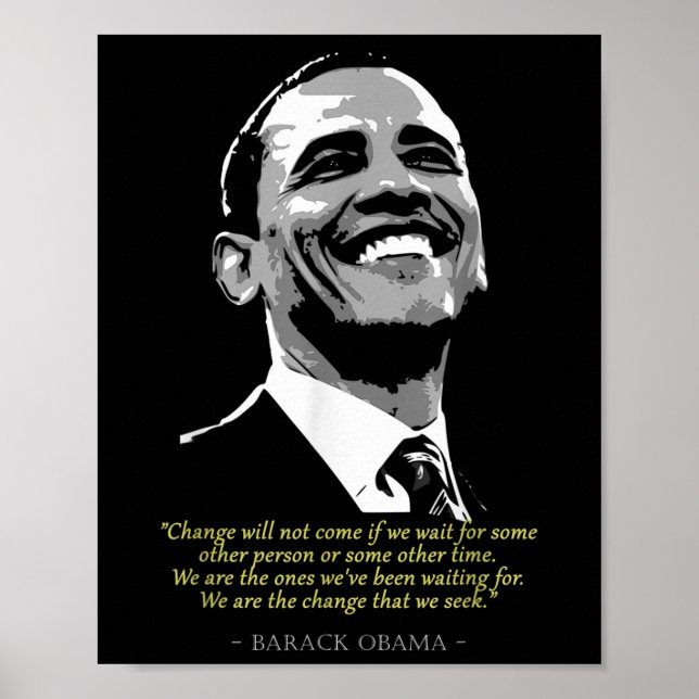 Poster Citação do Presidente Barack Obama (Frente)