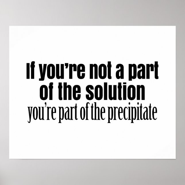 Poster Citação do Professor de Química Engraçado (Frente)