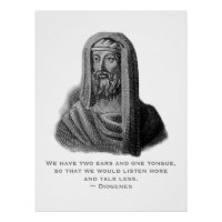 Citação do retrato do filósofo grego Diogenes Cyni