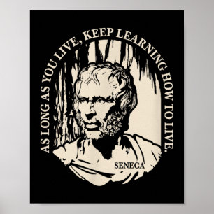 Poster Citação Do Seneca Motivativa Sobre Vida E Aprendiz