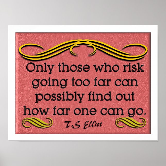 Póster Citação do T. S. Elliot (Frente)