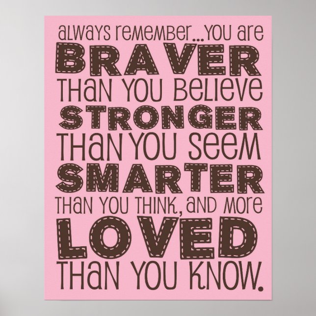 Póster Citação do Ursinho Pooh (Frente)