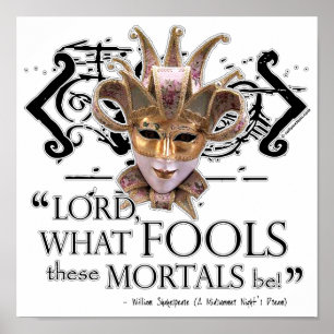 Poster Citação dos Sonhos da Noite de Verão