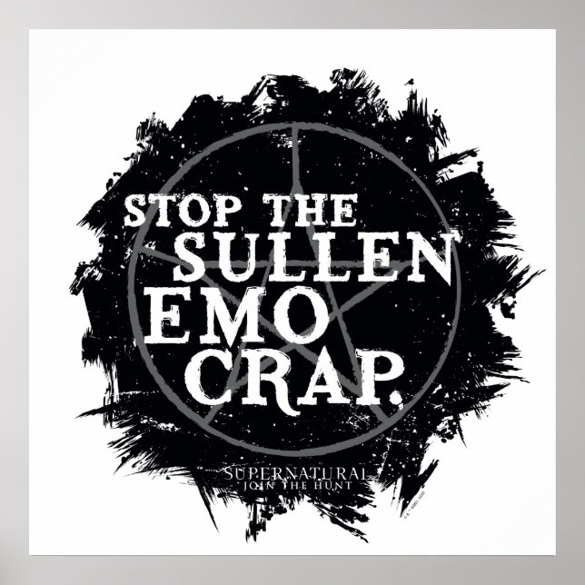 Poster Citação "Emo" sobrenatural (Frente)