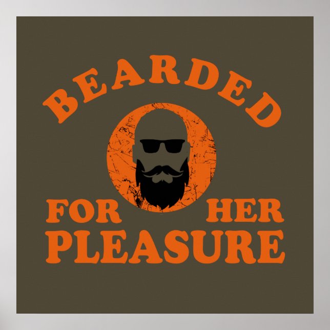 Poster citação engraçada com barba (Frente)