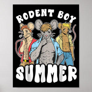 Poster Citação engraçada de amante de rato, menino roedor