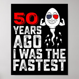 Poster Citação engraçada de aniversário de 50 anos atrás 