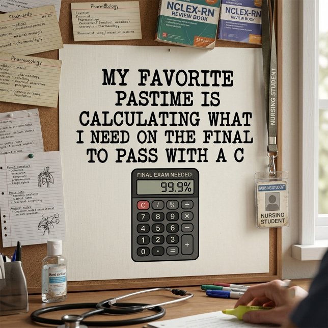 Poster Citação engraçada de calculadora de exame final pa (Criador carregado)