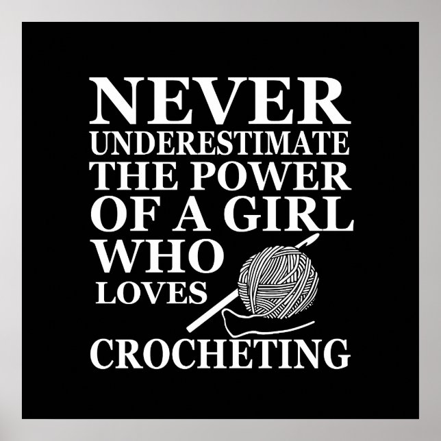 Poster Citação engraçada de crochê presente para crochete (Frente)