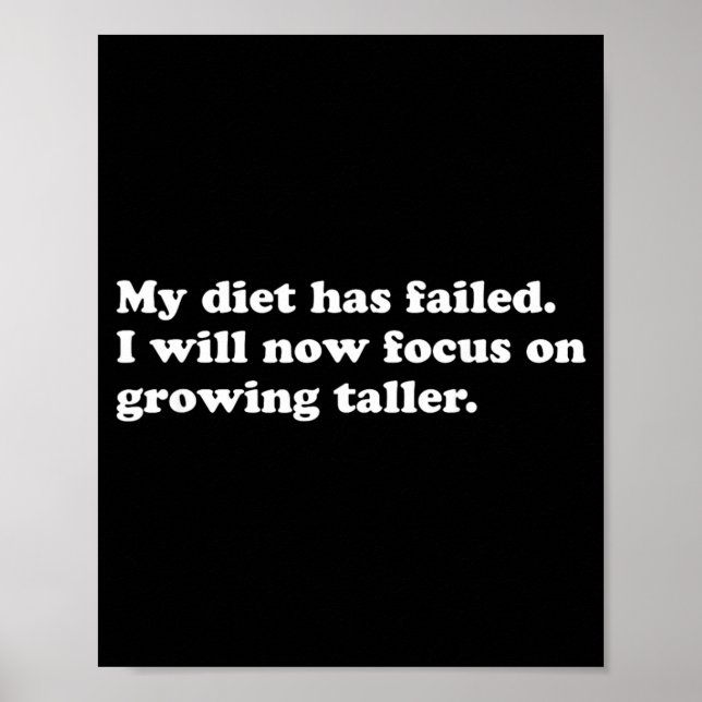 Poster Citação engraçada de dieta humor sarcástico de per (Frente)
