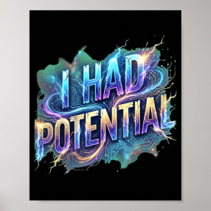 Poster Citação engraçada de humor retrô sarcástico com po