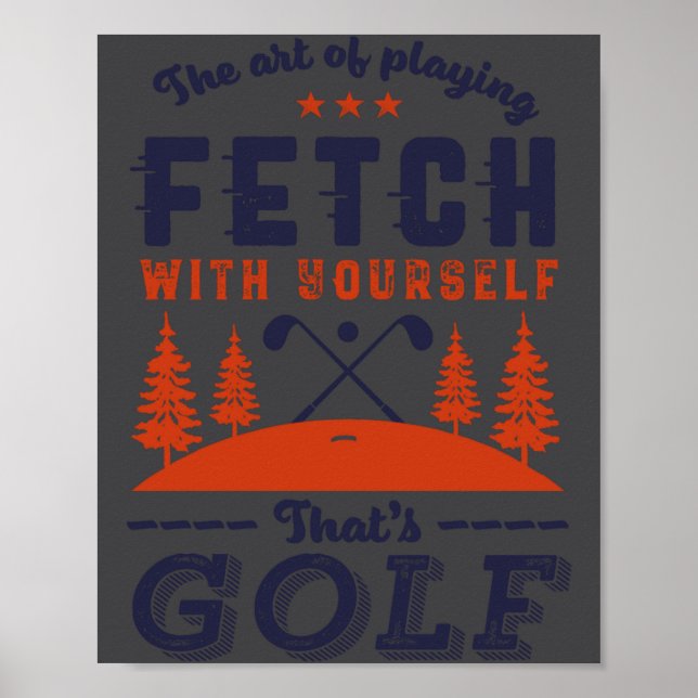 Poster Citação engraçada de jogador de golfe para golfist (Frente)