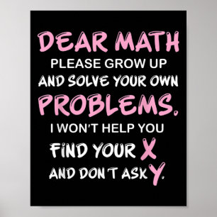 Poster Citação Engraçada de Matemática