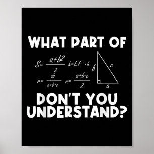 Poster Citação engraçada de matemática Matemática Querido