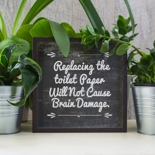 Póster Citação engraçada de papel higiênico de quadro