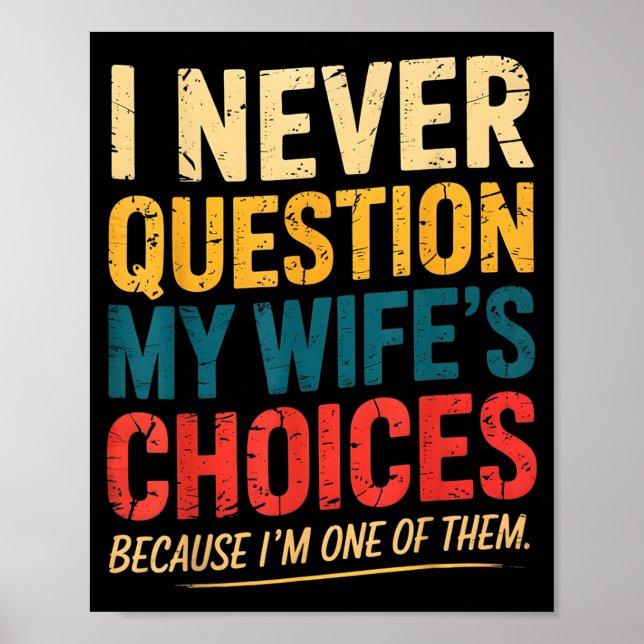 Poster Citação engraçada de piada de pai para marido no D (Frente)