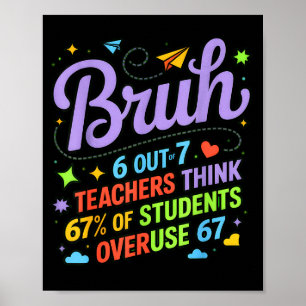 Poster Citação Engraçada de Professor Bruh 6 de 7 Profess