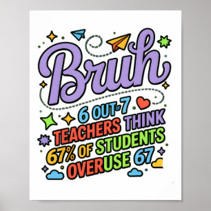 Poster Citação Engraçada de Professor Bruh 6 de 7 Profess