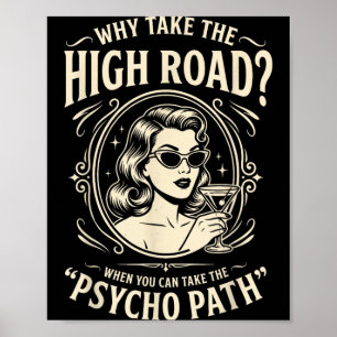 Poster Citação engraçada de psicopata Humor sarcástico re