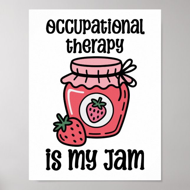 Poster Citação engraçada de Terapia Ocupacional (Frente)