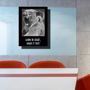 Póster citação engraçada de Yawning Koala