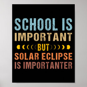 Poster Citação engraçada do eclipse solar Escola Importan
