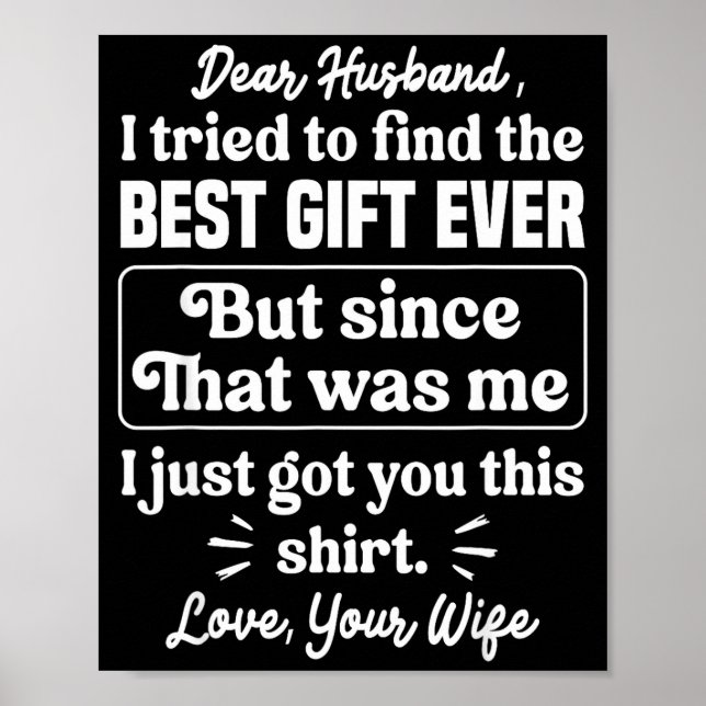 Poster Citação engraçada do marido querido Sarcasmo Humor (Frente)