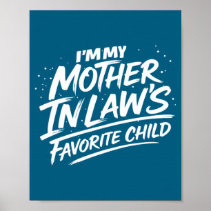 Poster Citação engraçada humor da filha favorita da sogra