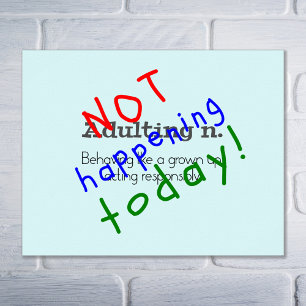 Póster Citação engraçada não adulta