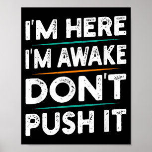Poster Citação engraçada sarcástica de motivação Estou aq