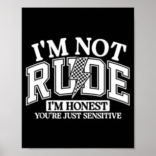 Poster Citação engraçada sarcástica não rude ofensiva hum