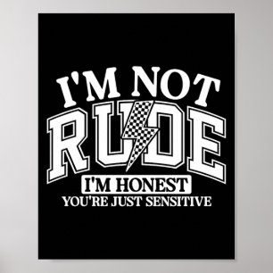 Poster Citação engraçada sarcástica não rude ofensiva hum