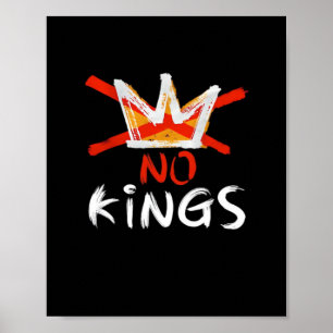 Poster Citação engraçada sem rei estilo criativo retrô