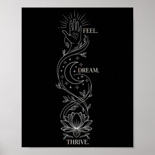 Poster Citação Espiritual de Yoga Flor de Lótus e Arte Lu