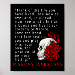 Poster Citação Estática Marcus Aurelius E Estoicismo Cutâ