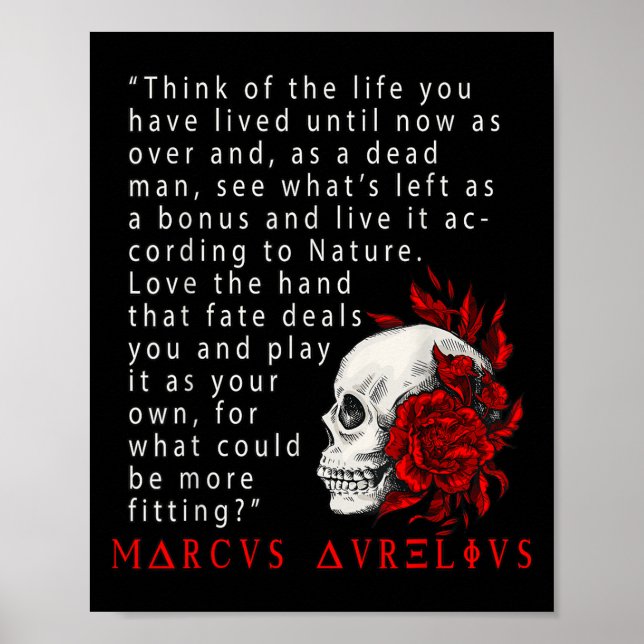 Poster Citação Estática Marcus Aurelius E Estoicismo Cutâ (Frente)