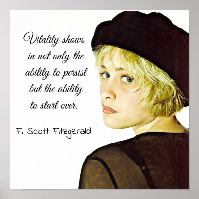 Poster Citação F. Scott Fitzgerald (Frente)