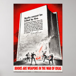 Poster Citação FDR Sobre Gravação De Livro - WW2 1942