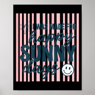 Poster Citação feliz de verão feminino estética positiva