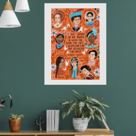 Poster Citação Floral do Dia Internacional da Mulher