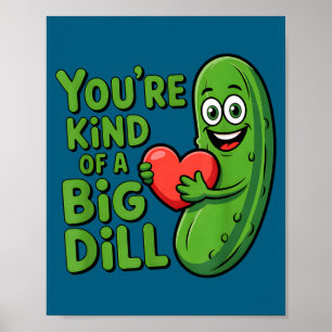 Poster Citação fofa, piada de pepino engraçada, tipo um g