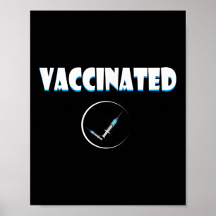 Poster Citação Gráfica De Humor Engraçado Vacinada Ch