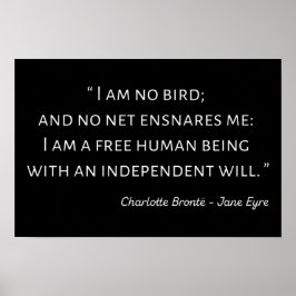Poster Citação II de Jane Eyre - Estilo Clássico