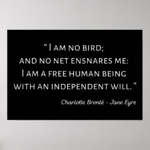 Poster Citação II de Jane Eyre - Estilo Clássico