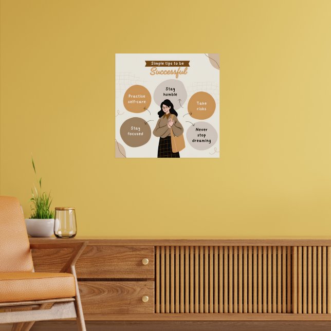 Poster Citação Ilustrativa Inspirativa Boho Beige (Sala de Estar 2)