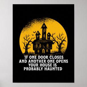 Poster Citação Inspiracional Casa Assombrada ao Dia de