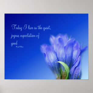 Póster Citação Inspiracional de Atitude de Vida da Flor