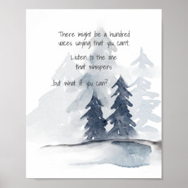 Poster Citação Inspiracional E se você puder