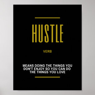 Poster Citação Inspiracional Hustle Sobre Sucesso